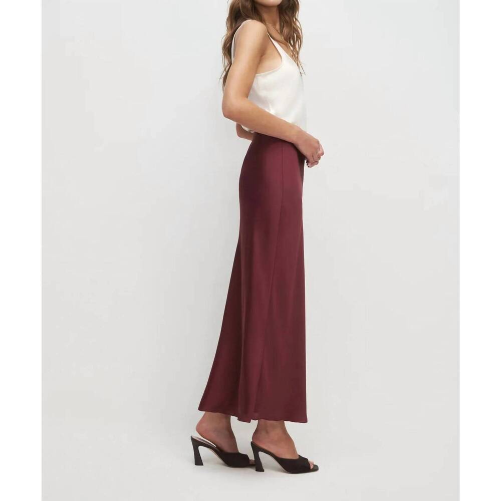 NEW FAVORITE DAUGHTER women's the favorite skirt in burgundy - Picture 4 of 7